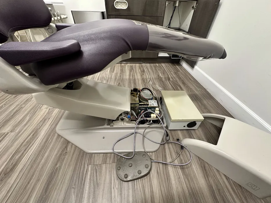 Dental chair electronics and wiring repair, Orange County dental office